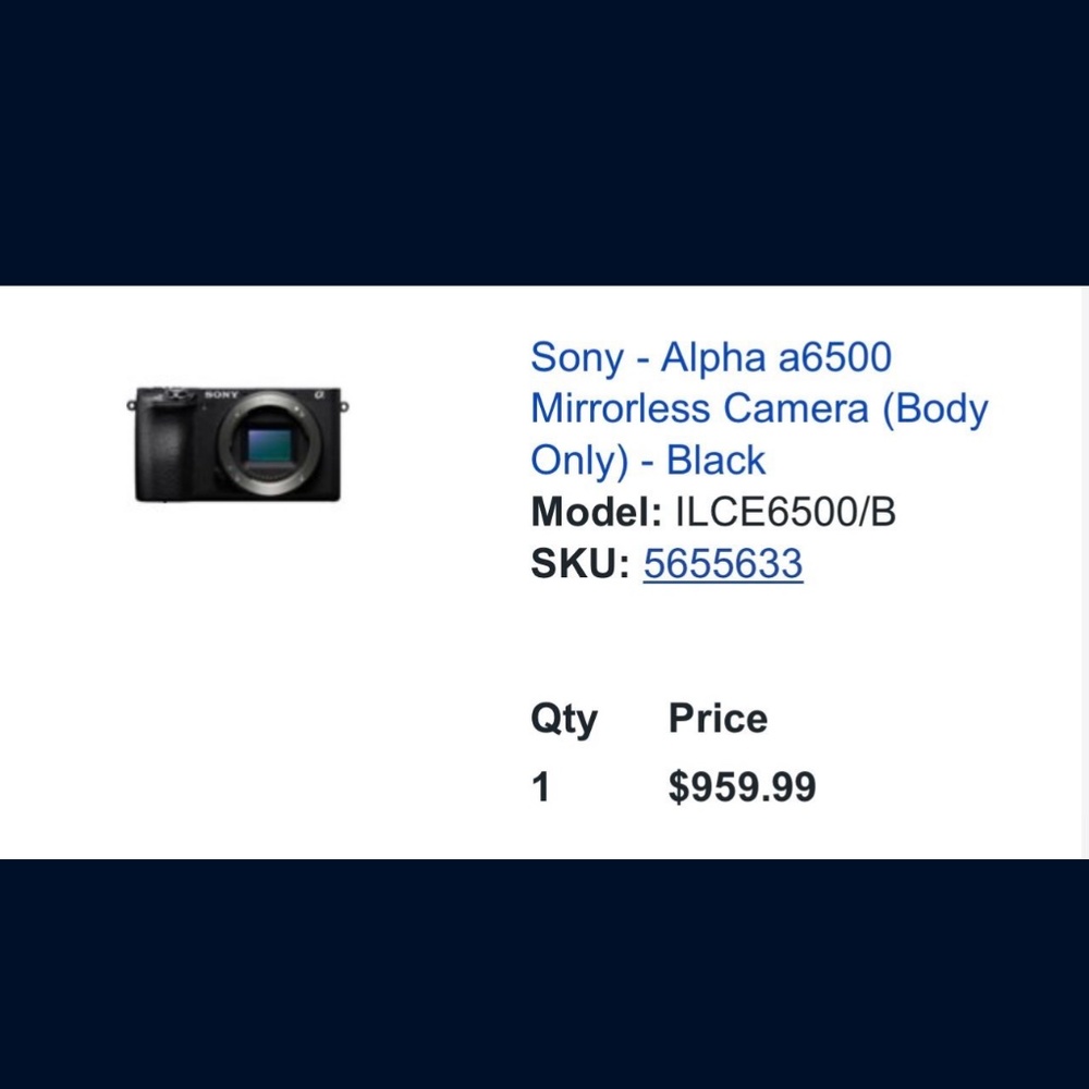 Sony Alpha a6500 with 55-210mm Lens